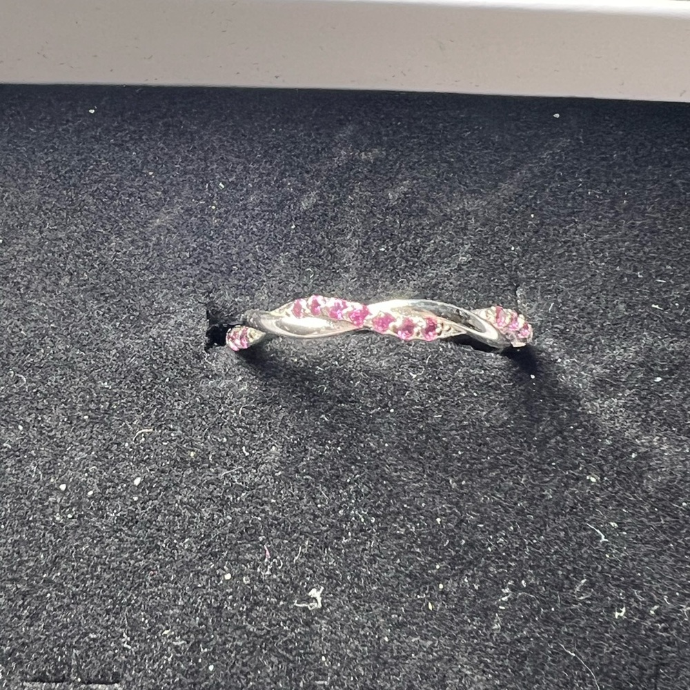 Sterling Silver And Ruby Size 9 Ring - image 1